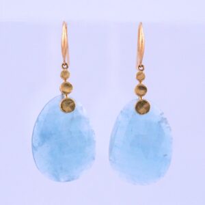 Pebble / Aquamarine Earrings