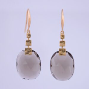 Pebble / Smoky Quartz Earrings