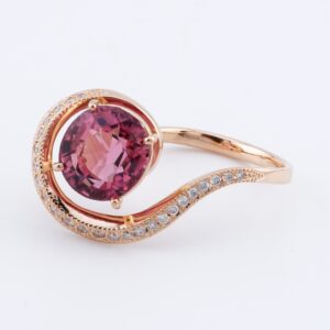 Twist / Pink Tourmaline Ring